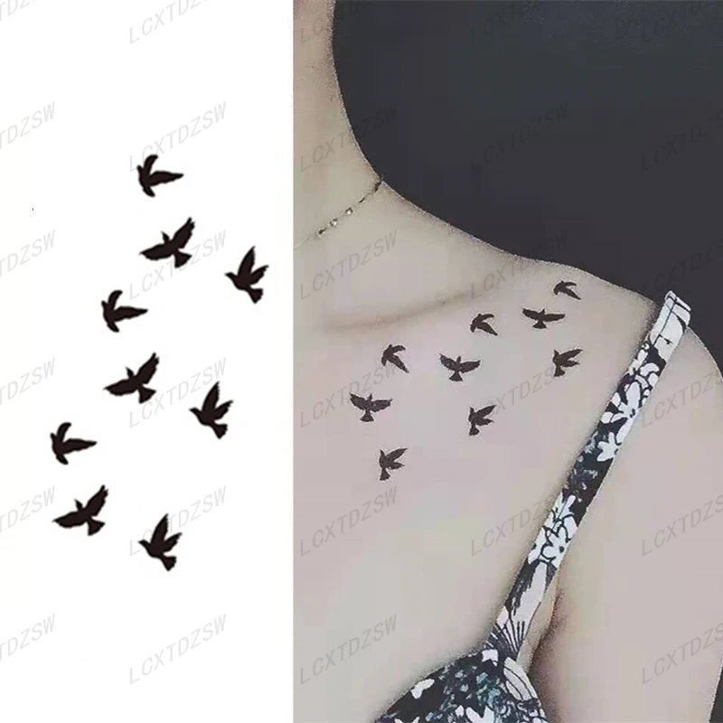 Temporary Tattoo Stickers, English Letters, Stars, Roses, Geometric False Tattoos, Waterproof, Arms And Legs For Men And Women