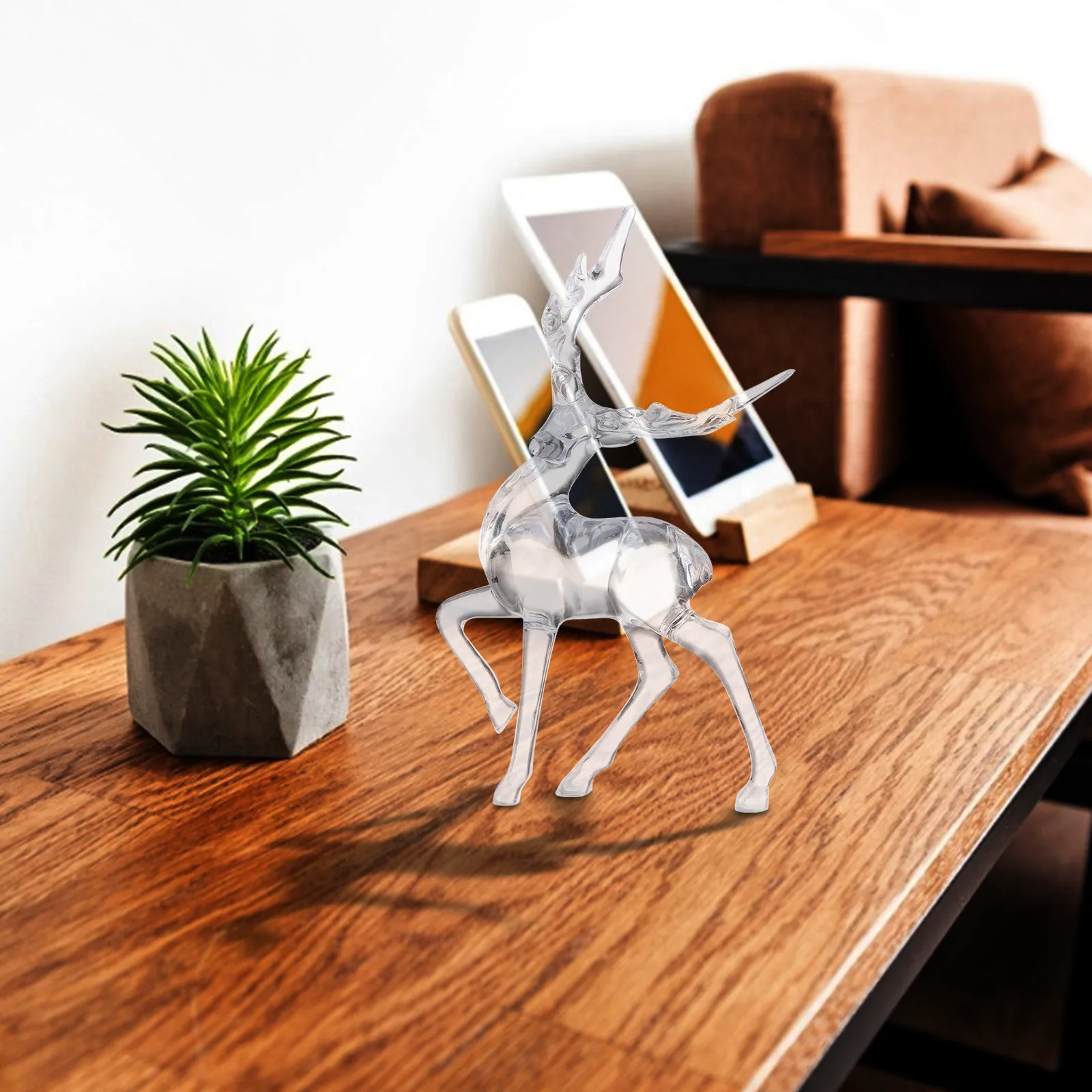 Хрустальные Фигурки Животных миниатюрные стеклянные статуи оленя Сика