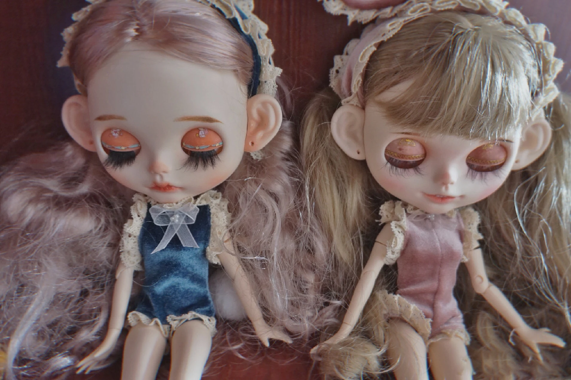 3 шт./компл. комплект из платья с кроликом ручной работы бархатное кружевное