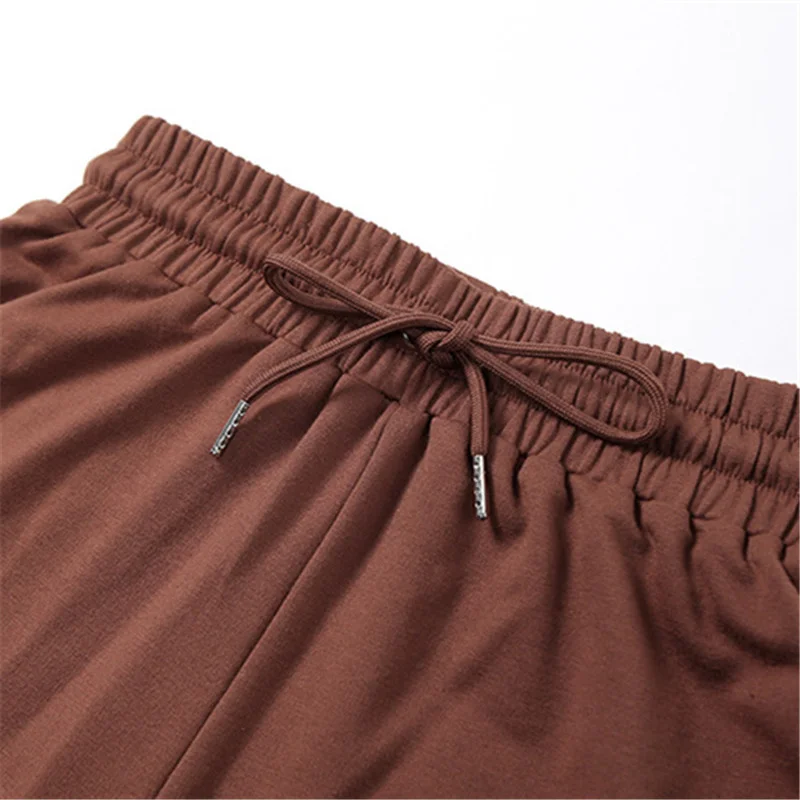 

Women Suit Set Casual Crop Top Drawstring Atheleisure Shorts Gym Running Tracksuits Solid Mujer Sudadera Two Pieces Set