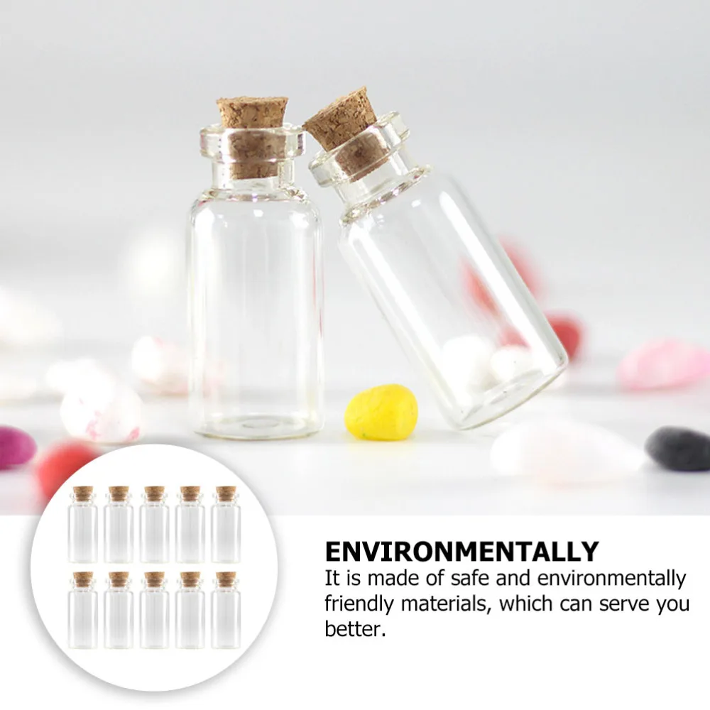 

100pcs Multifunctional Cork Glass Storage Bottles DIY Glass Containers