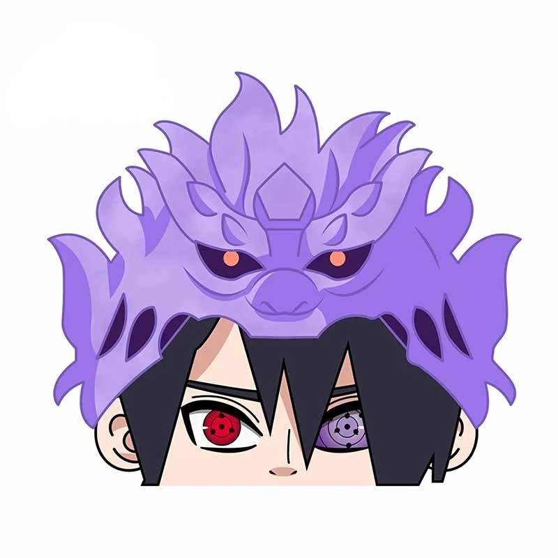 

Sasuke Susano Peeker Car Stickers Occlusion Scratch Custom Printing Waterproof Vehicle Anime Camper Decal RV Car Styling