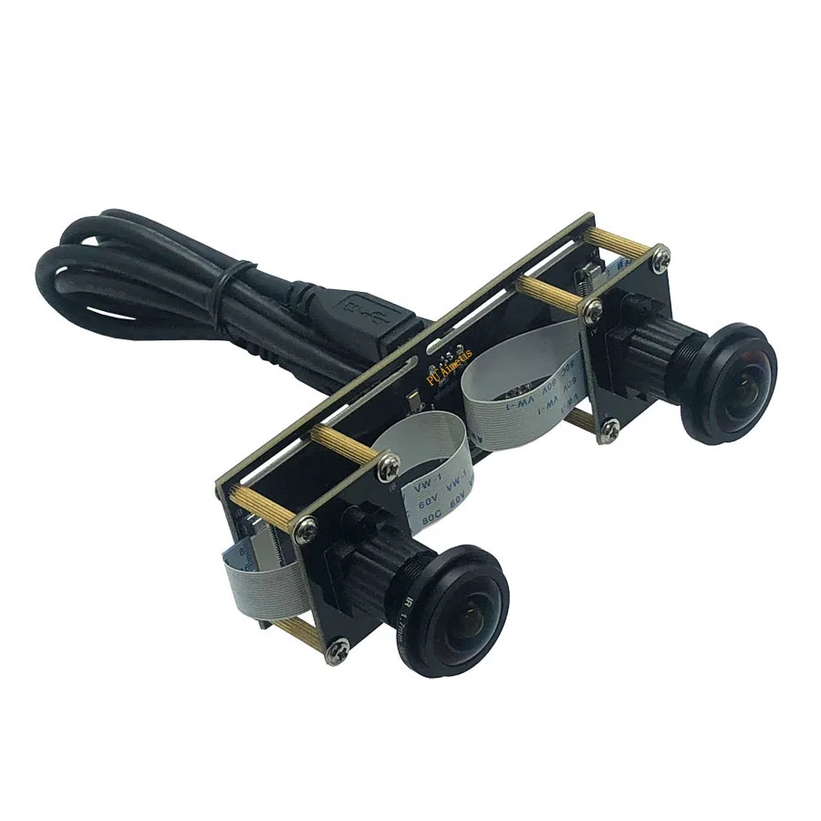 HD 1080P рыбий глаз широкоугольная Гибкая синхронизация стерео веб камера с двойным