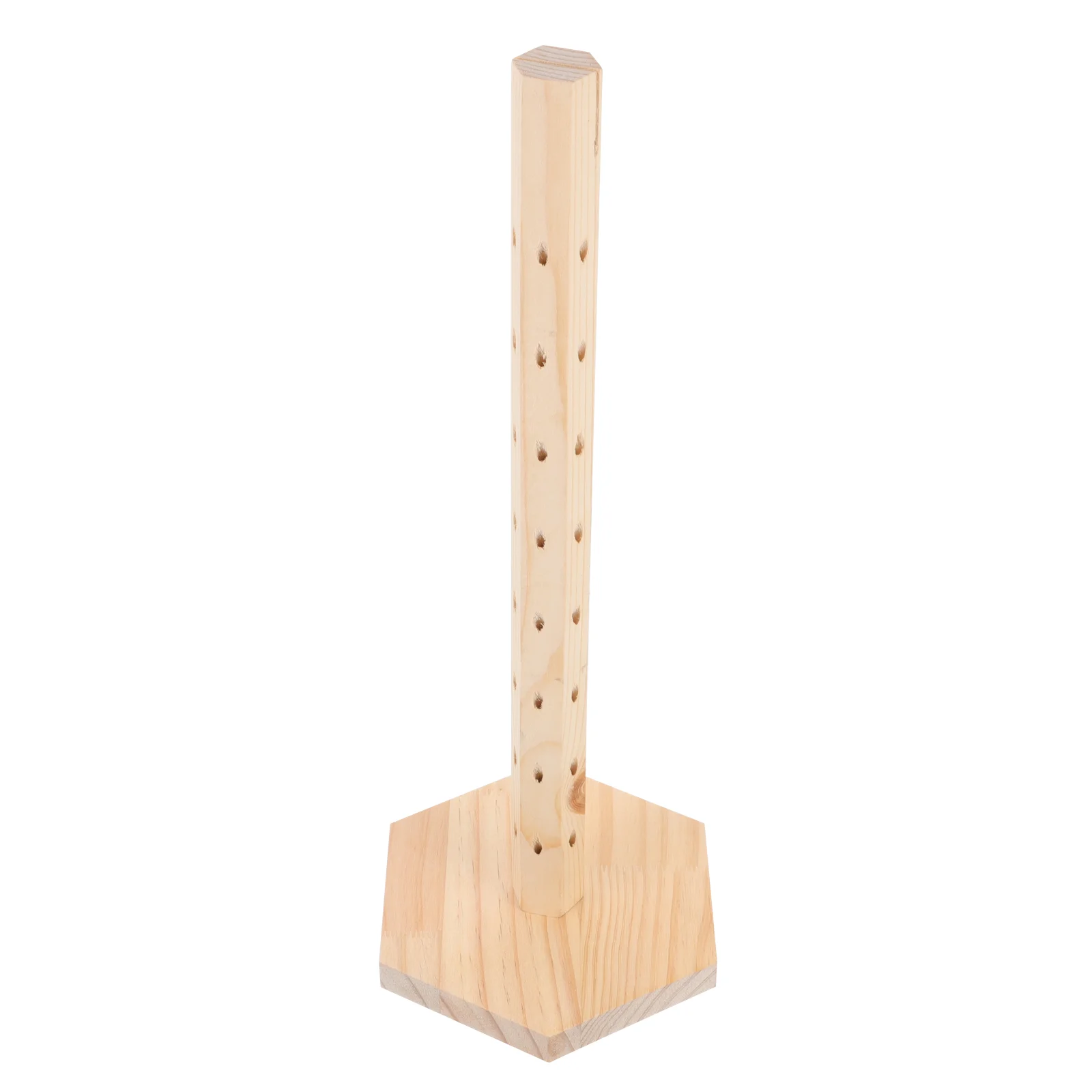 

1pc 48 Holes Wooden Pops Display Rack Dessert Bar Stand Lollipop Holder (Khaki)