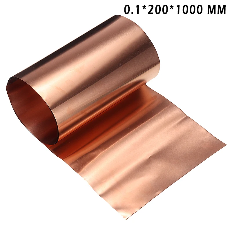

1pc 0.1mm Thickness High Purity Copper Cu Metal Sheet Foil Plate 200x1000mm