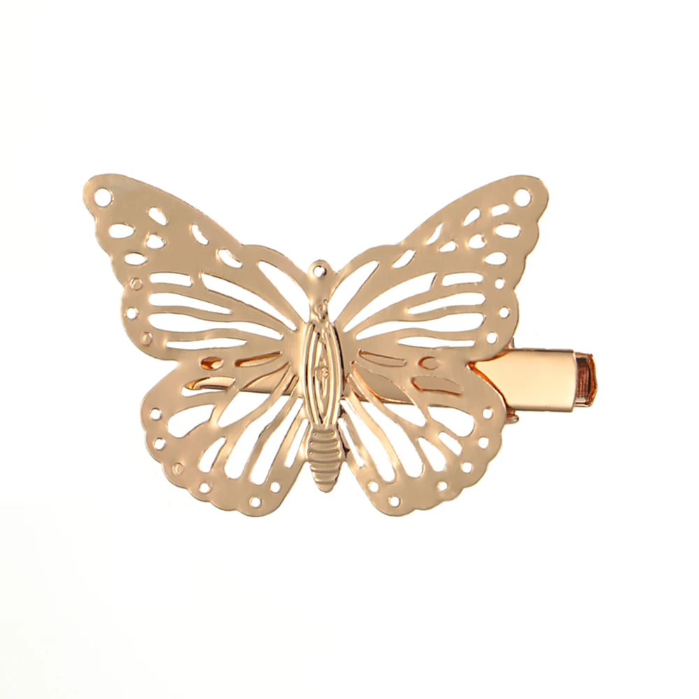 Новые женские Винтажные заколки для волос с бабочками золотые металлические