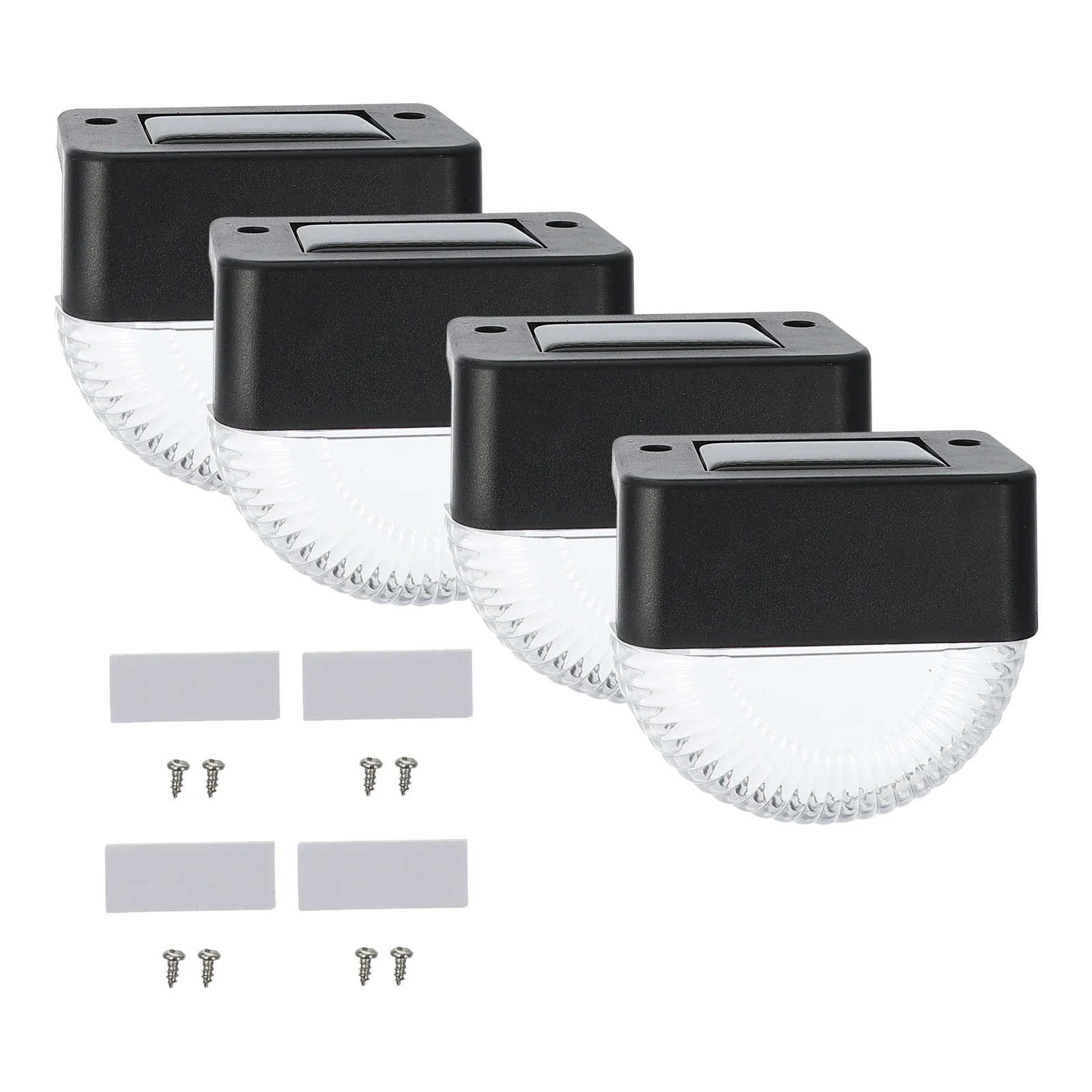 

4 Pcs Creative Courtyard Waterproof LED Night Lights Outdoor Illuminating Lights (Black)