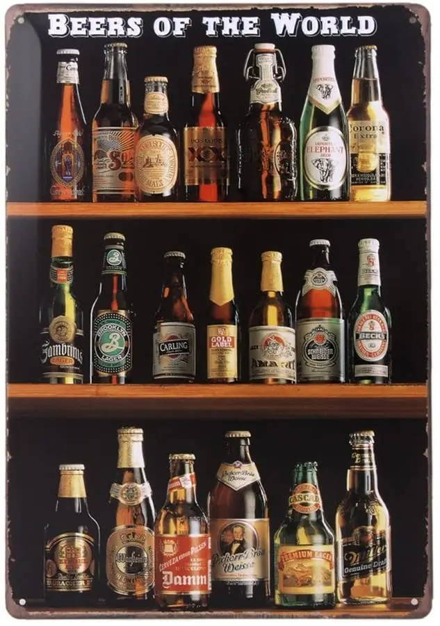 

Bar Bistro Old Wall Decoration Metal Plate Beer Decoration In Modern Living Room Home Decoration Metal Tin Sign 8x12 Inches