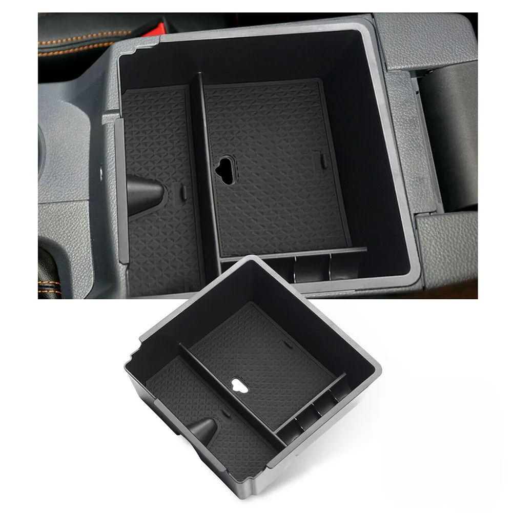 

Car Console Storage Organizer Tray Box Armrest Box For Ford Ranger 2019-2020 Lack Plastic Interior Accessories Storage Boxes