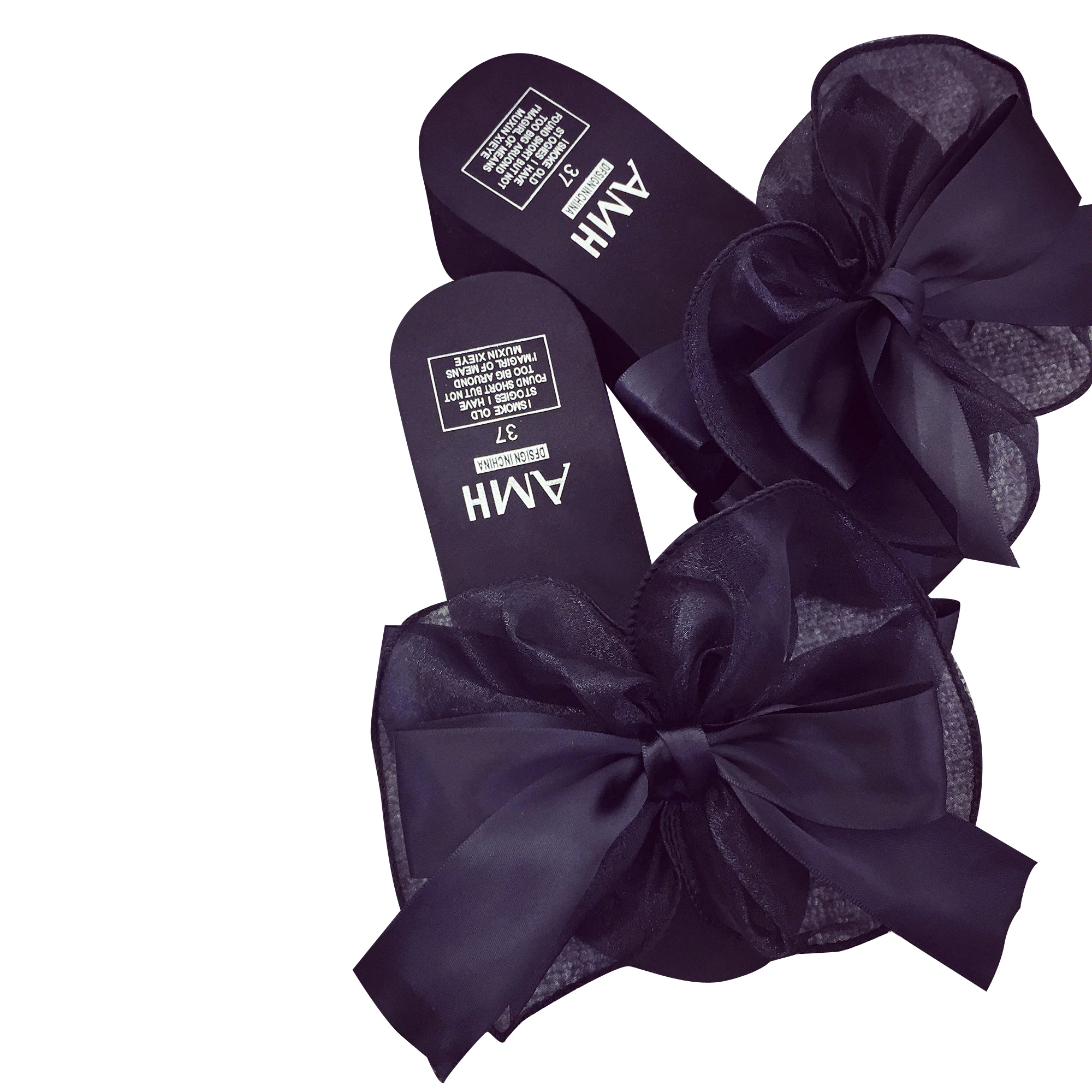 Модные Вьетнамки с бантом женские Пляжные сланцы летние Нескользящие сандалии