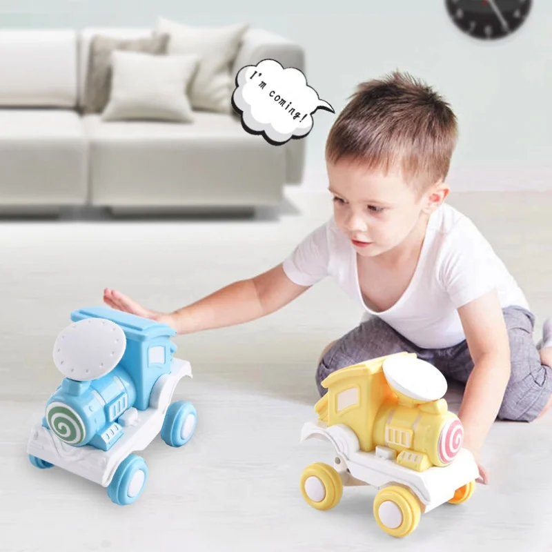 360 ° подвижный поезд игрушки для детей вытяните назад автомобиль инерции дамп