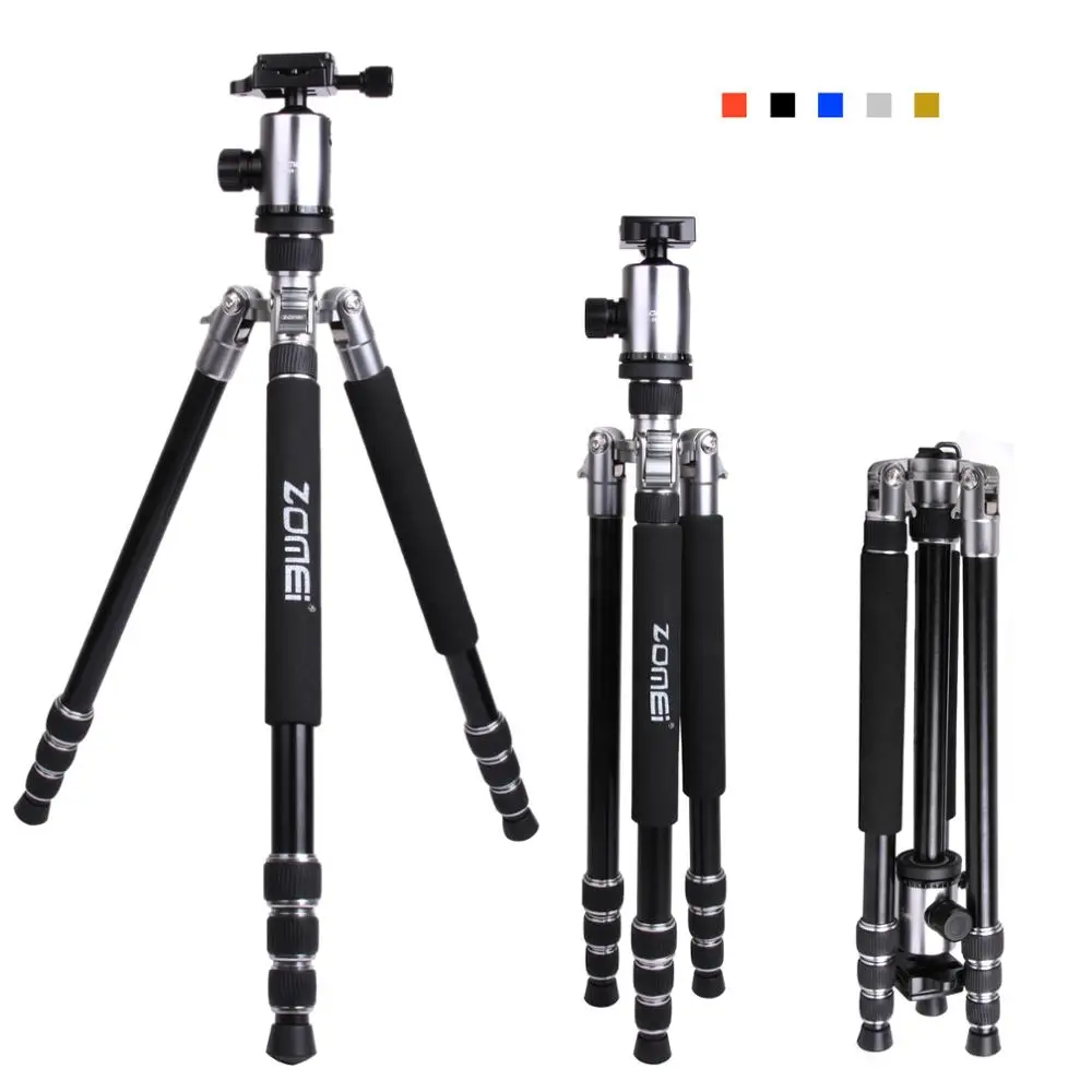 

New Zomei Z888 Professional DSLR Camera Tripod Monopod & Ball Head Quick Release Plate For SLR DHL Free Shipping