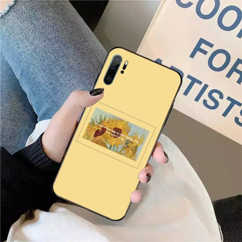 

Yellow flower Small daisy sunflowe Phone Case For Huawei honor Mate P 9 10 20 30 40 Pro 10i 7 8 a x Lite nova 5t