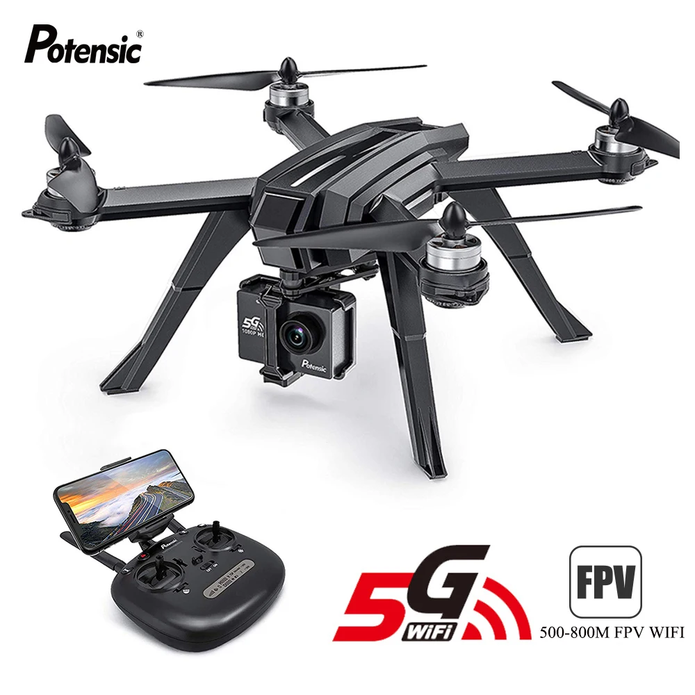 Potensic D85 GPS Дрон HD 1080p камера 5G WIFI FPV бесщеточный режим follow me дистанционное