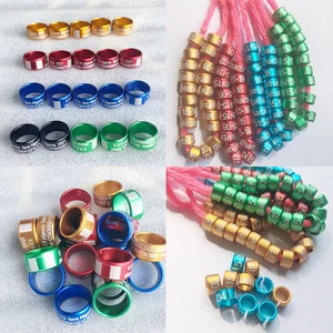 Оптовая продажа, внутреннее алюминиевое ожерелье 789101112 мм для голубей, цыплят, попугая