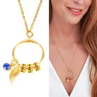 На заказ из нержавеющей стали кулон из бисера женское ожерелье Богемия лист12 месяцев день рождения камень ожерелье Персонализация 1-7 имя бусы