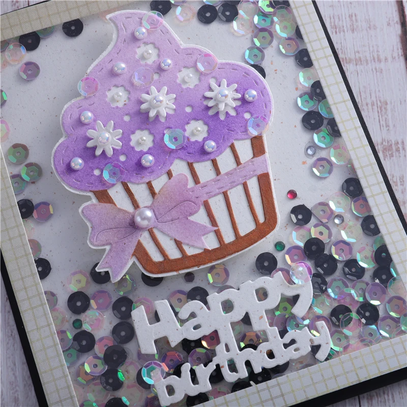 

InLoveArts Happy Birthday Cake Metal Steel Cutting Dies Stencil for DIY Scrapbooking Paper/photo Cards Embossing Dies 2019 New