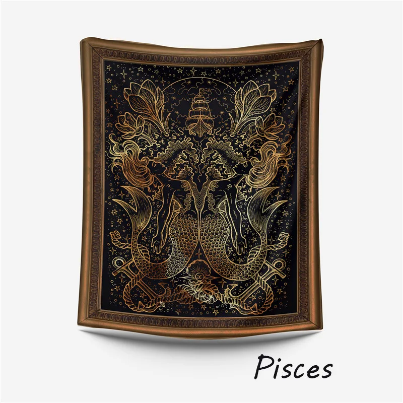 Гобелен с изображением созвездий Лев гобелен в стиле хиппи богемный ковер