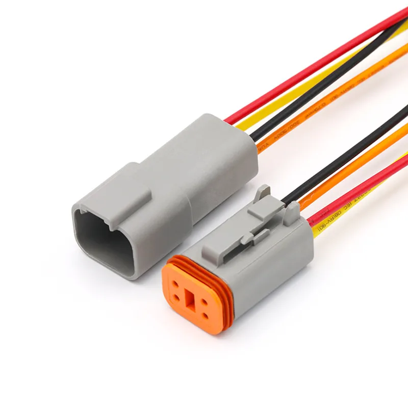 Автомобильный разъем Dt06-2s водонепроницаемый жгута проводов dt04-4p с проводом dt04-3P