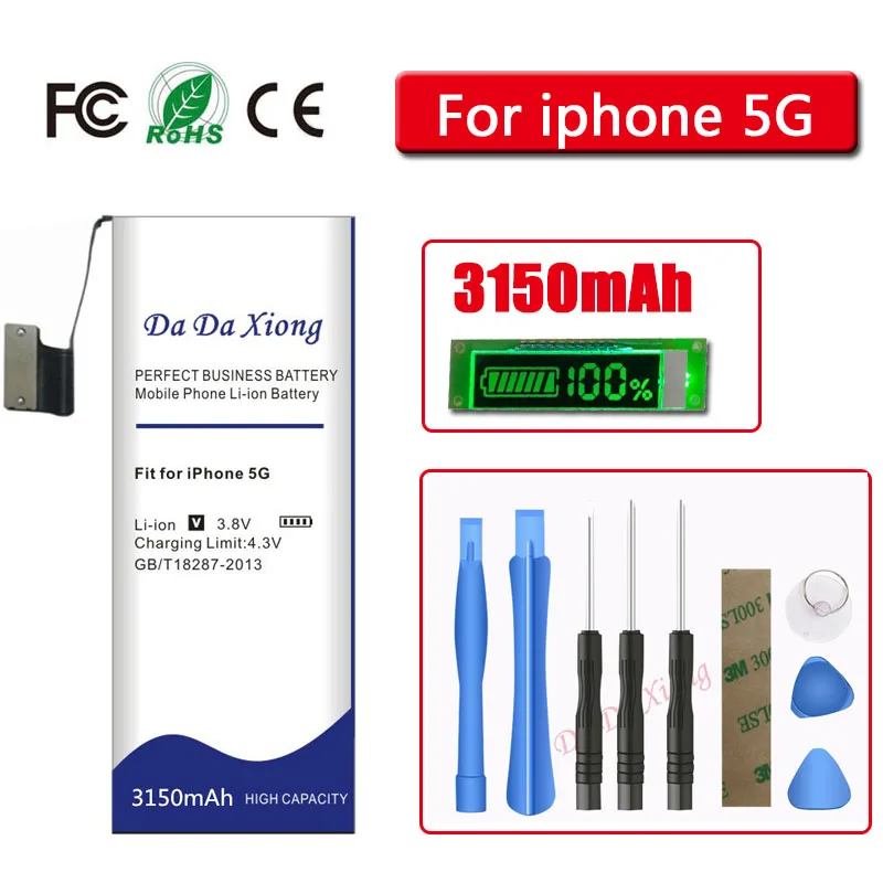 Аккумулятор Da Xiong 3150 мАч для iPhone 5 батарея iphone 5G + Бесплатные инструменты|iphone