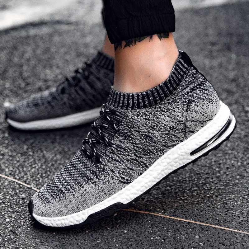 Мужские кроссовки для улицы легкие дышащие вязаные бега размер 39 46 Xiaomi Mijia умная