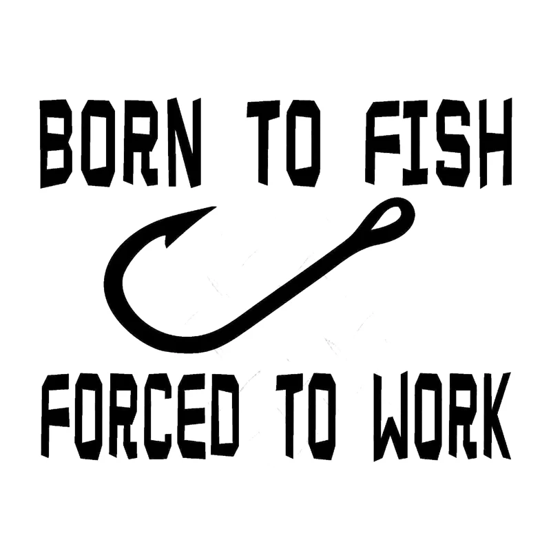 

Виниловая наклейка для автомобиля «Born To Fish», принужденная к работе, 12 см * 9 см