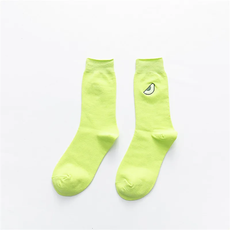 SP & CITY/5 пар в комплекте модные носки с вышивкой авокадо Женские однотонные до