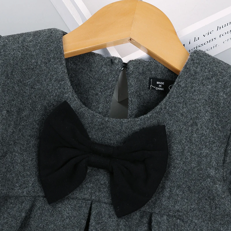 Платье для девочек-подростков HE Hello Enjoy однотонное с бантом элегантное