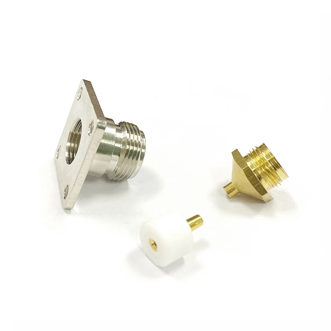 1 шт. N гнездовой разъем RF коаксиальный для припоя кабеля RG405 086 4 отверстия