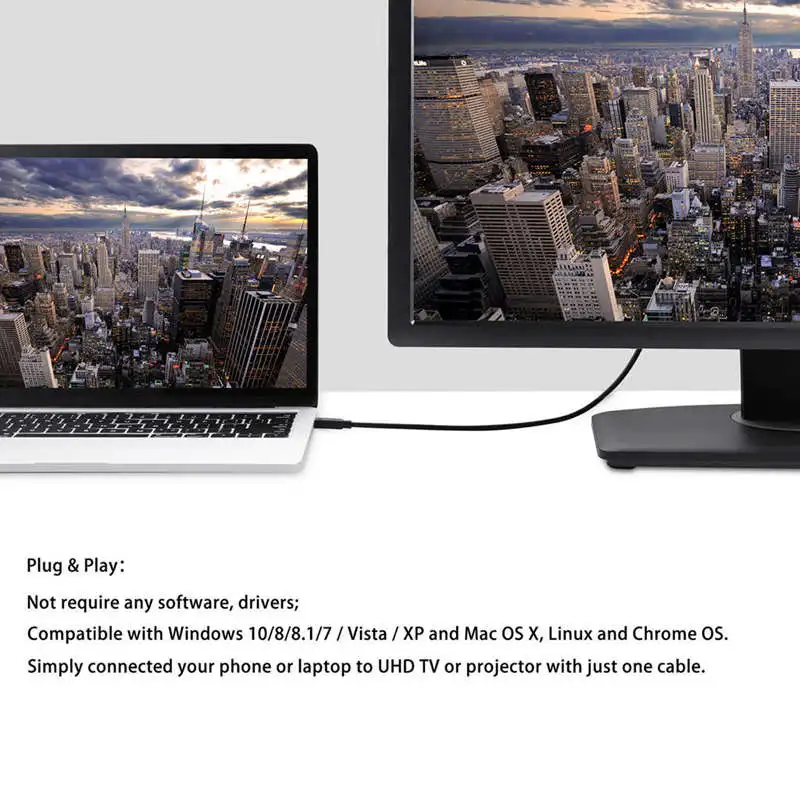 Usb C To Hdmi 4K @30Hz With Hdcp Compatible Pro 2018/2017 Ipad Pro/ Air 2018 Chromebook Pixel S9/S8 Del | Электроника