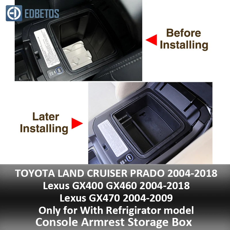 Подлокотник для хранения для Toyota Land Cruiser Prado FJ 150 2004- Lexus GX400 460 04-/GX470 04-2009 консоль Органайзер лоток