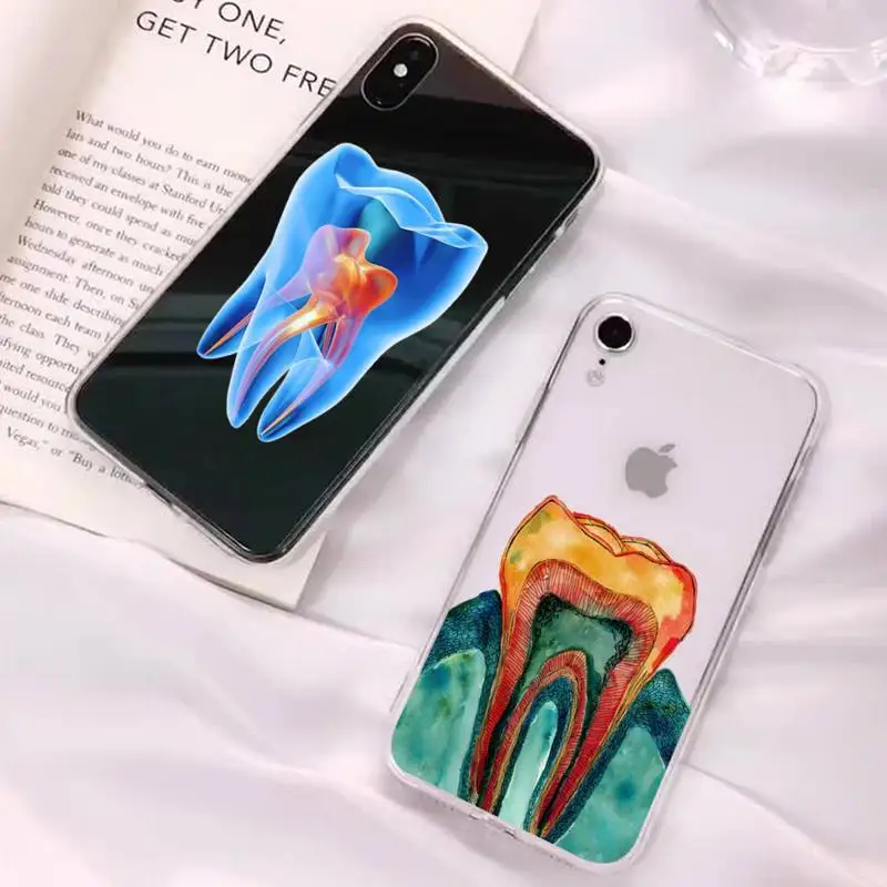 

Dentist Tooth Pattern Phone Case for iPhone 13 11 12 pro XS MAX 8 7 6 6S Plus X 5S SE 2020 XR cover