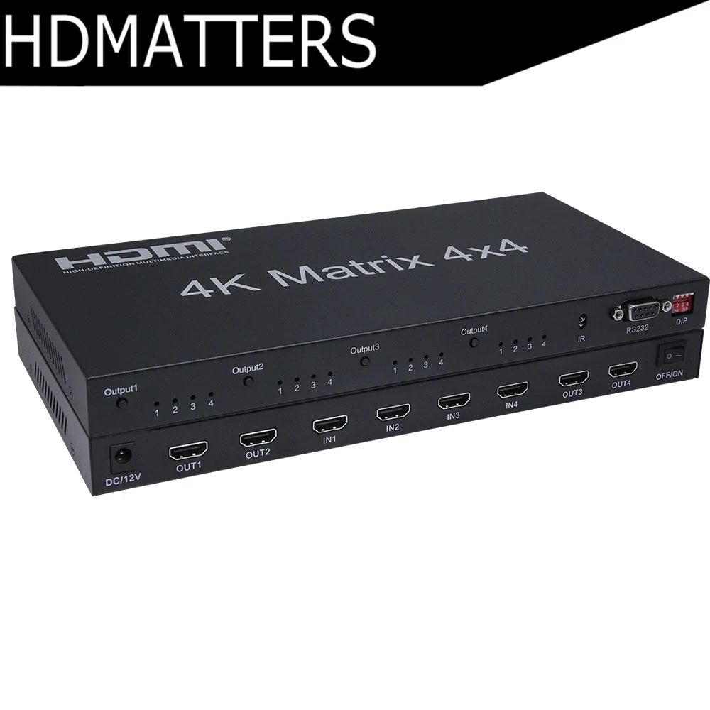 HDMI 2,0 матрица 4X4 с аудио выход HDCP 2,2 HDMI матрица 2,0 HDMI 4 в 4 выход 4 к X 2 к/60 Гц ИК-управление