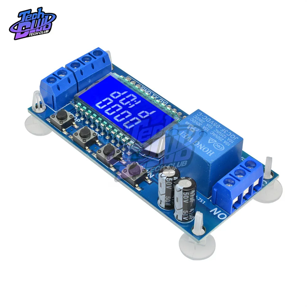 Микро USB цифровой ЖК дисплей реле времени задержки модуль DC 6 30 в управление