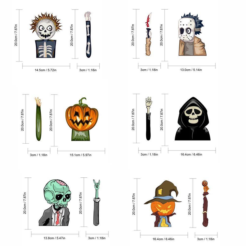 Украшение на день Хэллоуина автомобильные машущие наклейки стеклоочистители