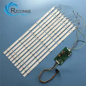 Набор светодиодных лент для подсветки, лента для ЖК-телевизора 48, 49, 50 дюймов, 12 В, 10 шт., 500 мм, 5 ламп