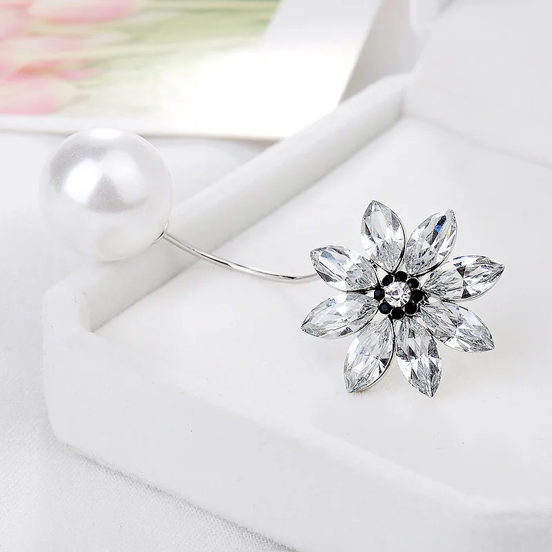 Корейский высококачественный кристаллический защитный булавка на воротник для