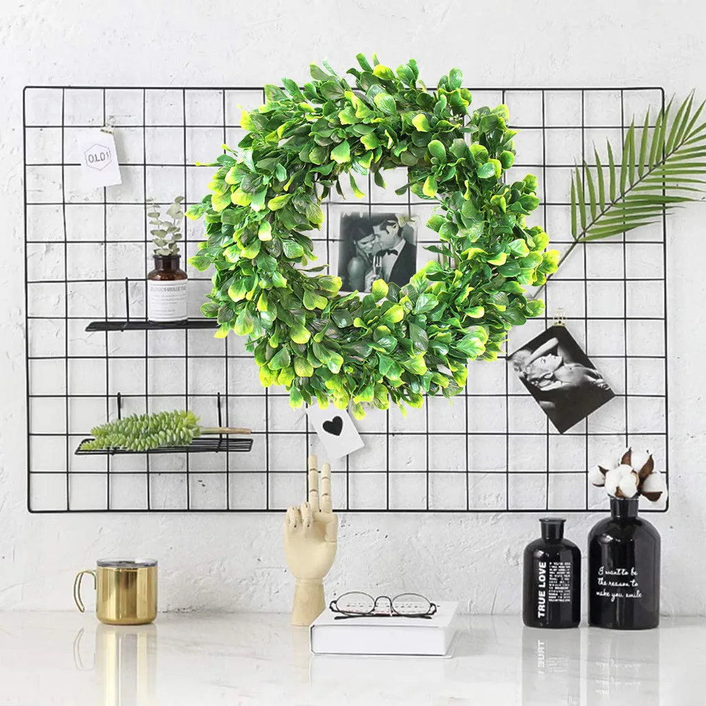 

DIY Easter Decoration Garland Eucalyptus Money Leaf Grass Ring Window Door Decoration DIY Wall Hanging Garland Decoration