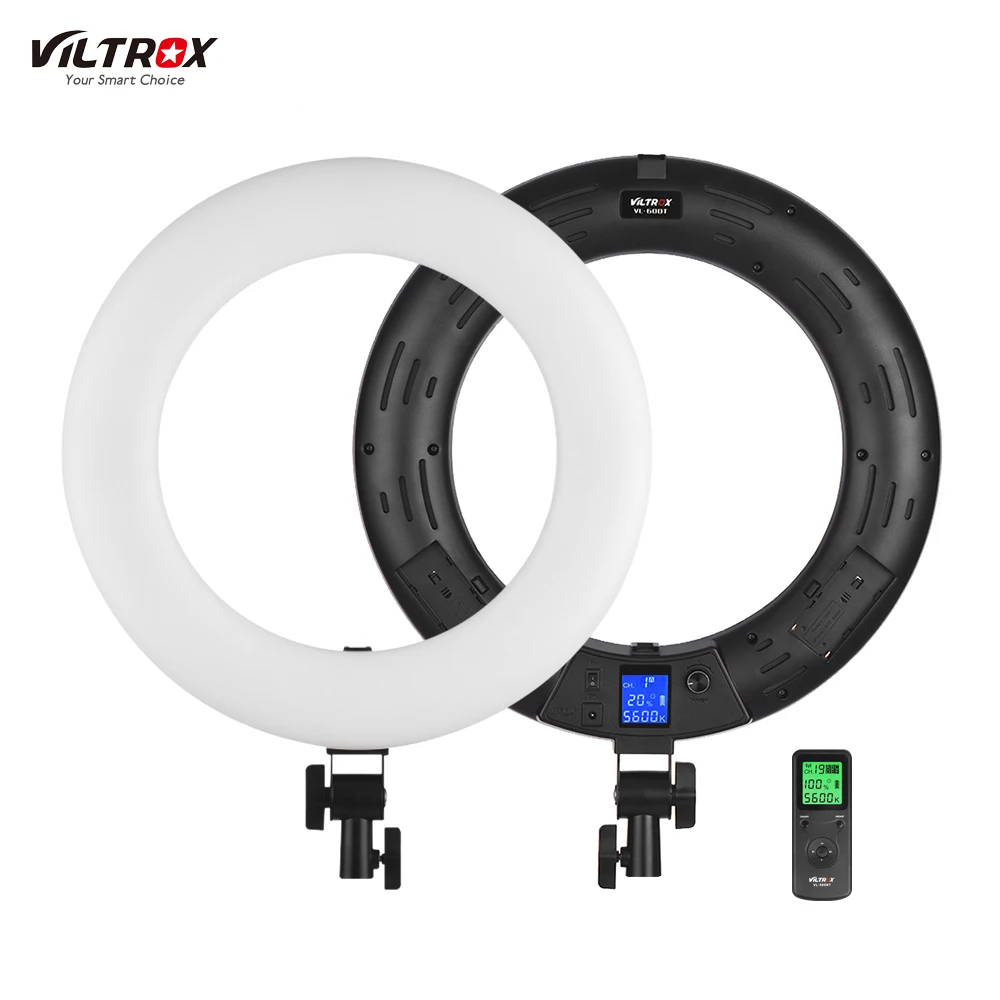 

Viltrox VL-600T LED Ring light Lamp Bi-color Wireless Remote + Light Stand for Camera Photo Studio For YouTube Video Show Live