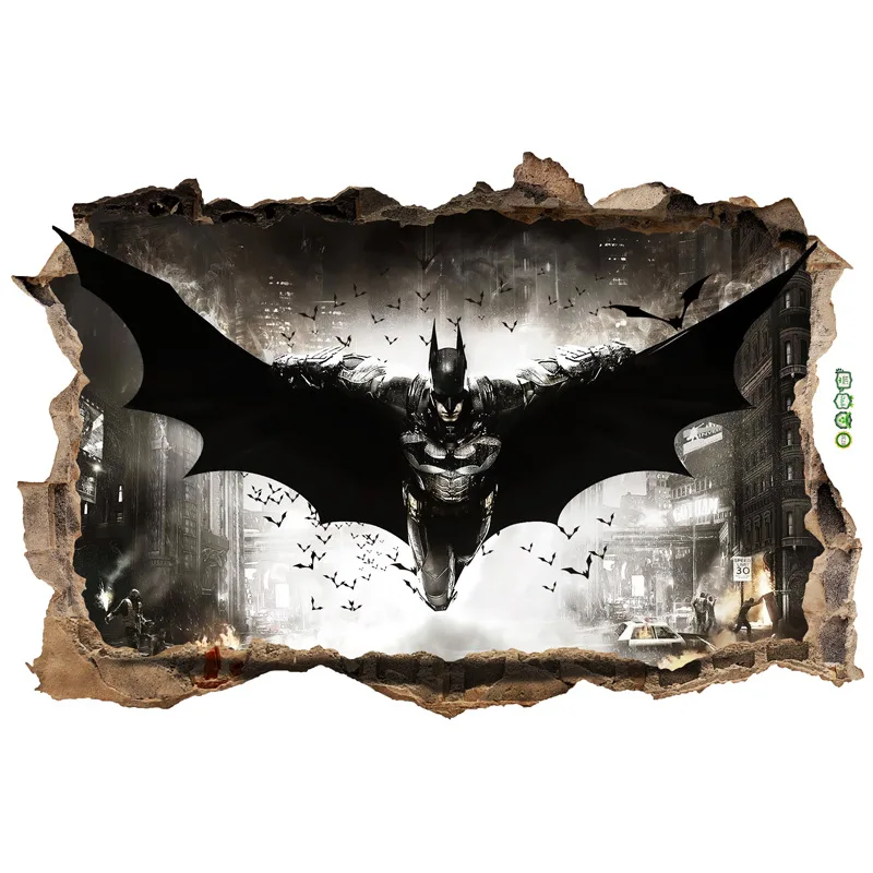 Настенные виниловые наклейки Бэтмен с именем и текстом для детской комнаты | Дом