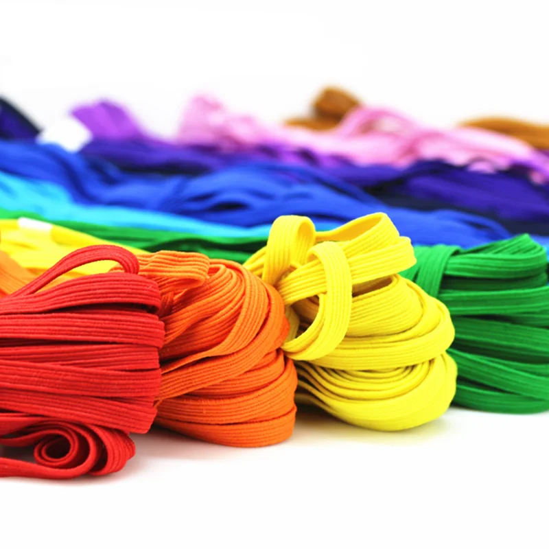 5Yards 6mm Elastic Bands Rope Rubber Hair Ribbons Sewing Webbing Tapes Waist Shoes Belt DIY Garment Accessories