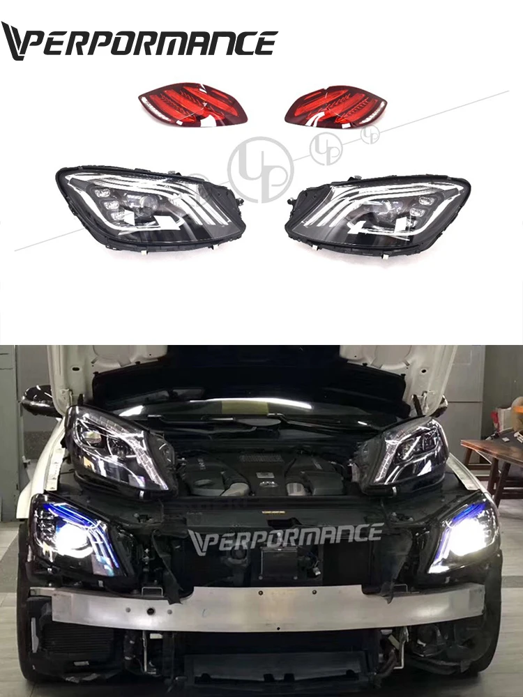 W222 спереди светодиодный свет для S500 S600 S600L передние фары~ год