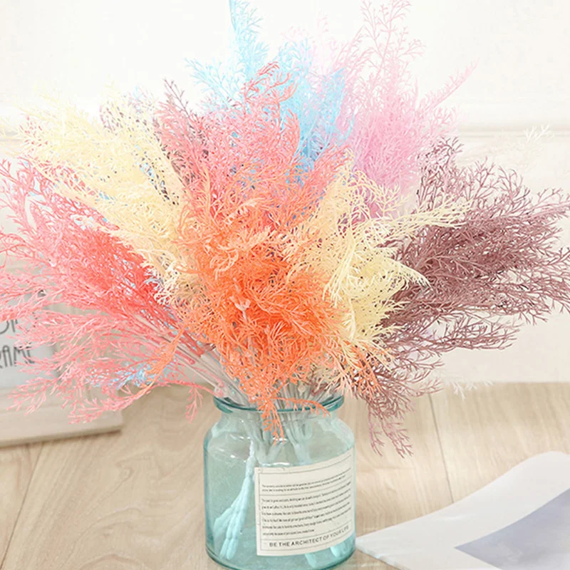 

Multicolor Artificial Flower Fog Smog Artificial Frost Grass Flowers Wreaths DIY Gifts Box Artificial Plants For Home Decor