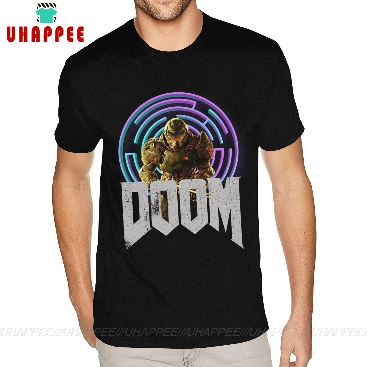 Интересные Doom Eternal футболки Мужская 6XL черная футболка|Мужские футболки| |