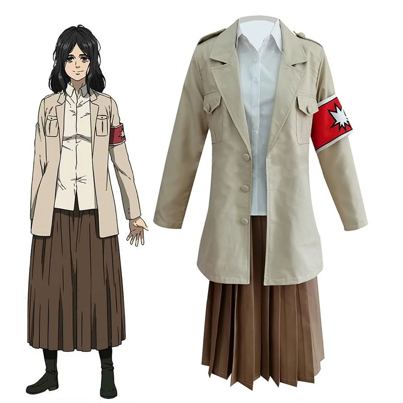 

Anime Attack on Titan Eldian Warrior Unit Pieck Cosplay Costume Outfit Customize Halloween Carnival Cosplay Costume