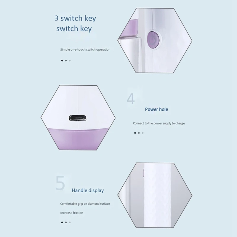 

Portable USB Rechargeable Cordless Nano Sanitizers Spray Sprayer 120Ml Blue Light Fogger for Home Office Indoor Outdoor