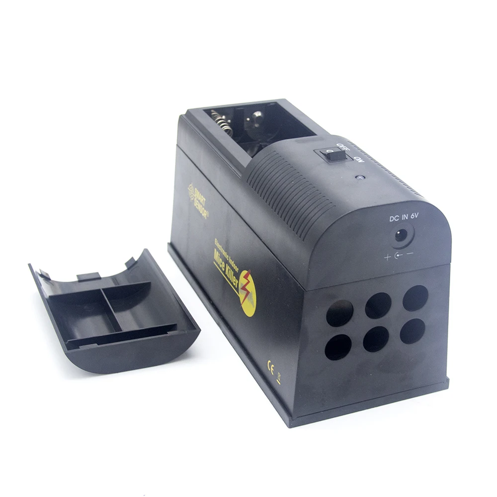 Trampa el&eacute;ctrica de alta tensi&oacute;n para ratones, herramienta de Control de plagas, reutilizable, para roedores, uso dom&eacute;stico-3