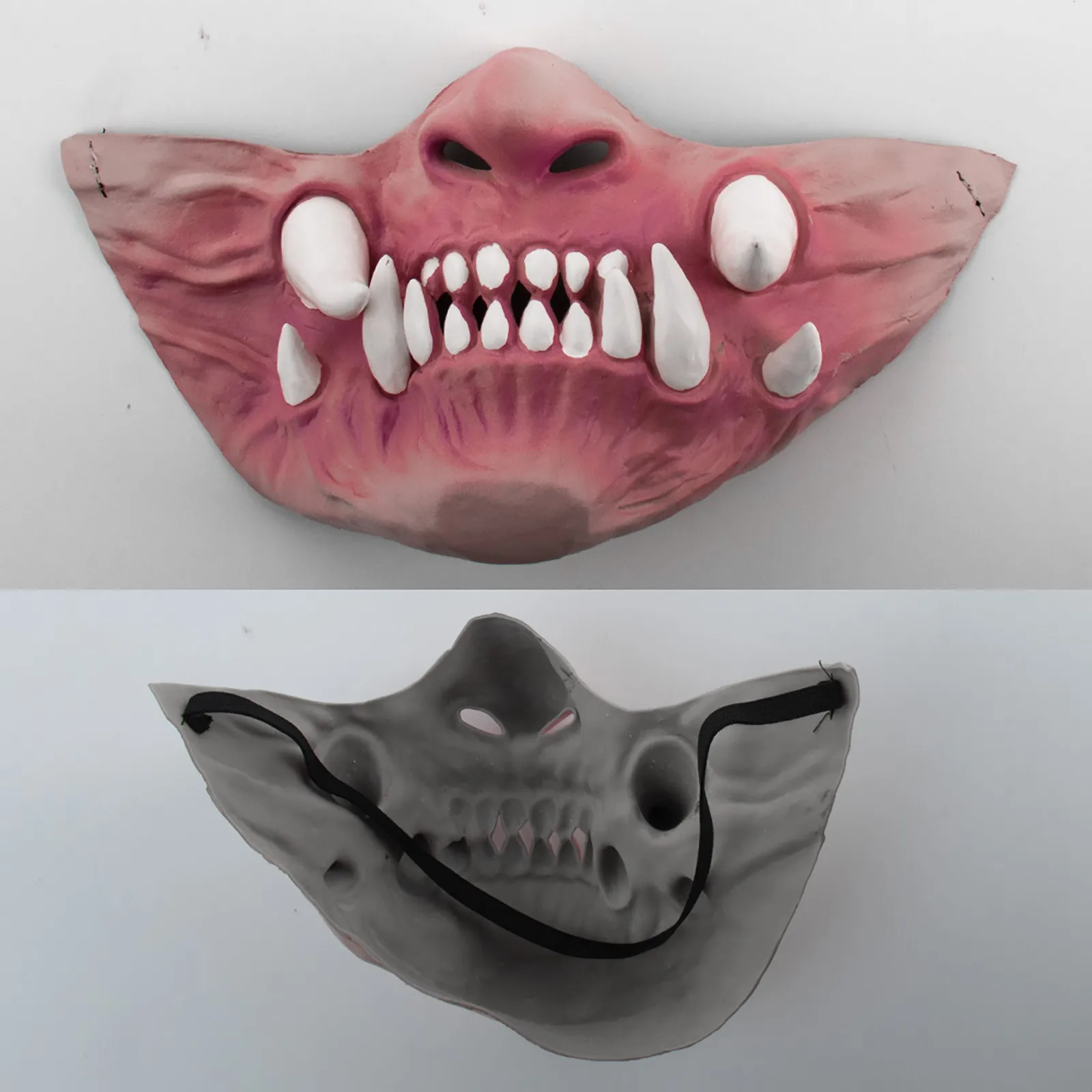 

Latex Half Face Horror Tooth Mask Carnival Christmas Easter Halloween Funny Mask Costume Party Role-playing Props #X