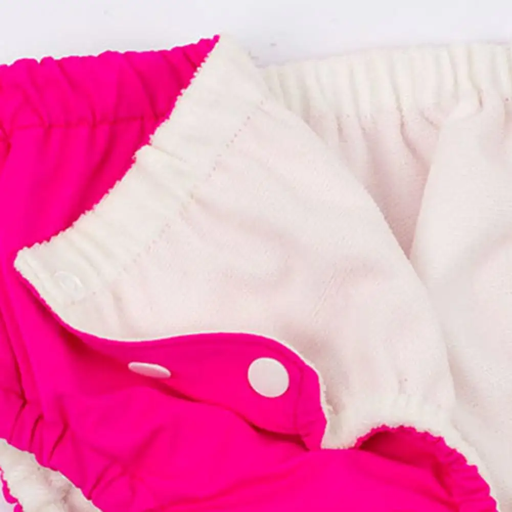 Pantalones cortos de pa&ntilde;al infantil para el hogar, lavables, impermeables, con botones, multicapa, lavables, de Color s&oacute;lido, para pa&ntilde;al infantil-4