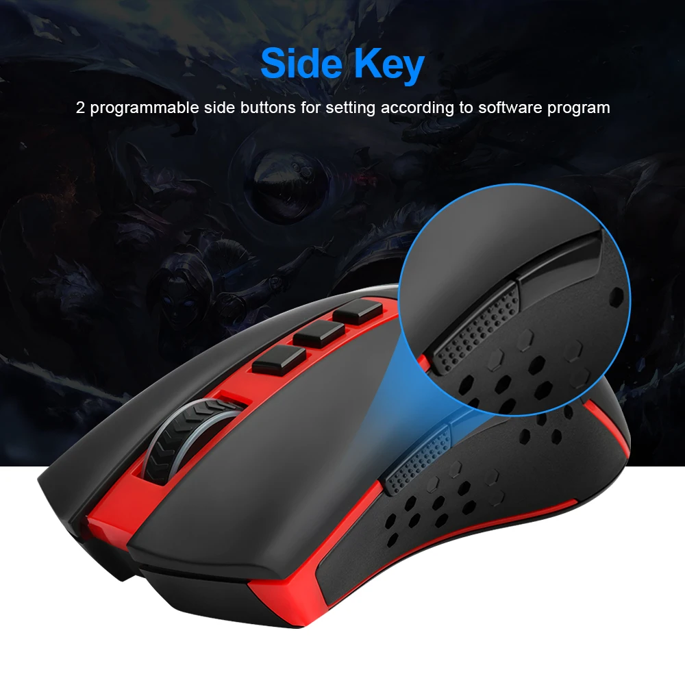 Redragon Blade M692 USB Беспроводная игровая мышь 4800 точек/дюйм 9 Кнопок Программируемый
